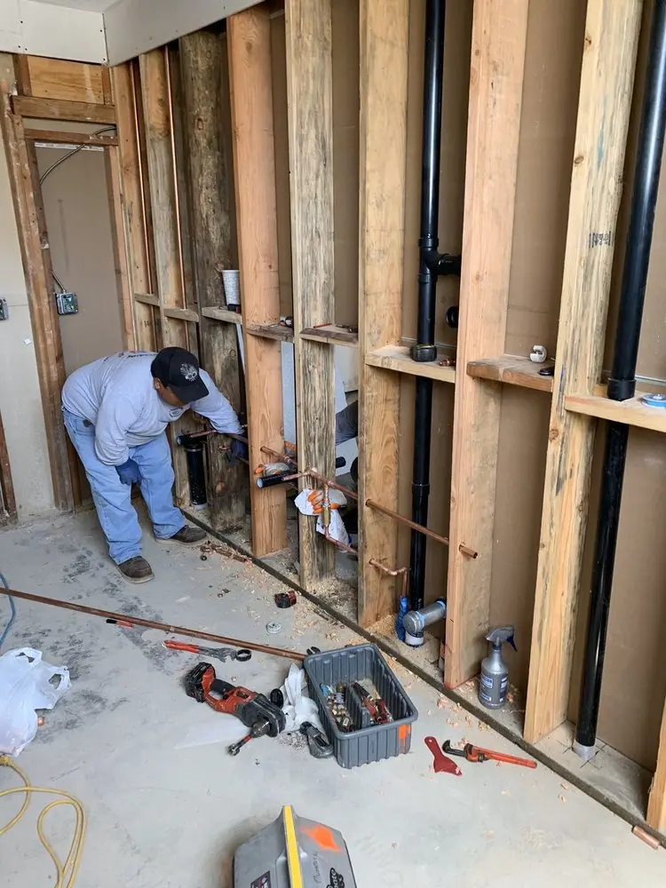 Commercial rough-in plumbing for Water Heater Replacement in Alden Bridge